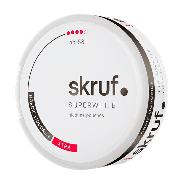 SKRUF Superwhite Nordic Liquorice Xtra No 58 nikotinposer