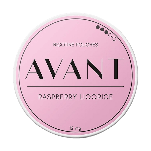 Pouches de nicotina Avant Raspberry Liqorice